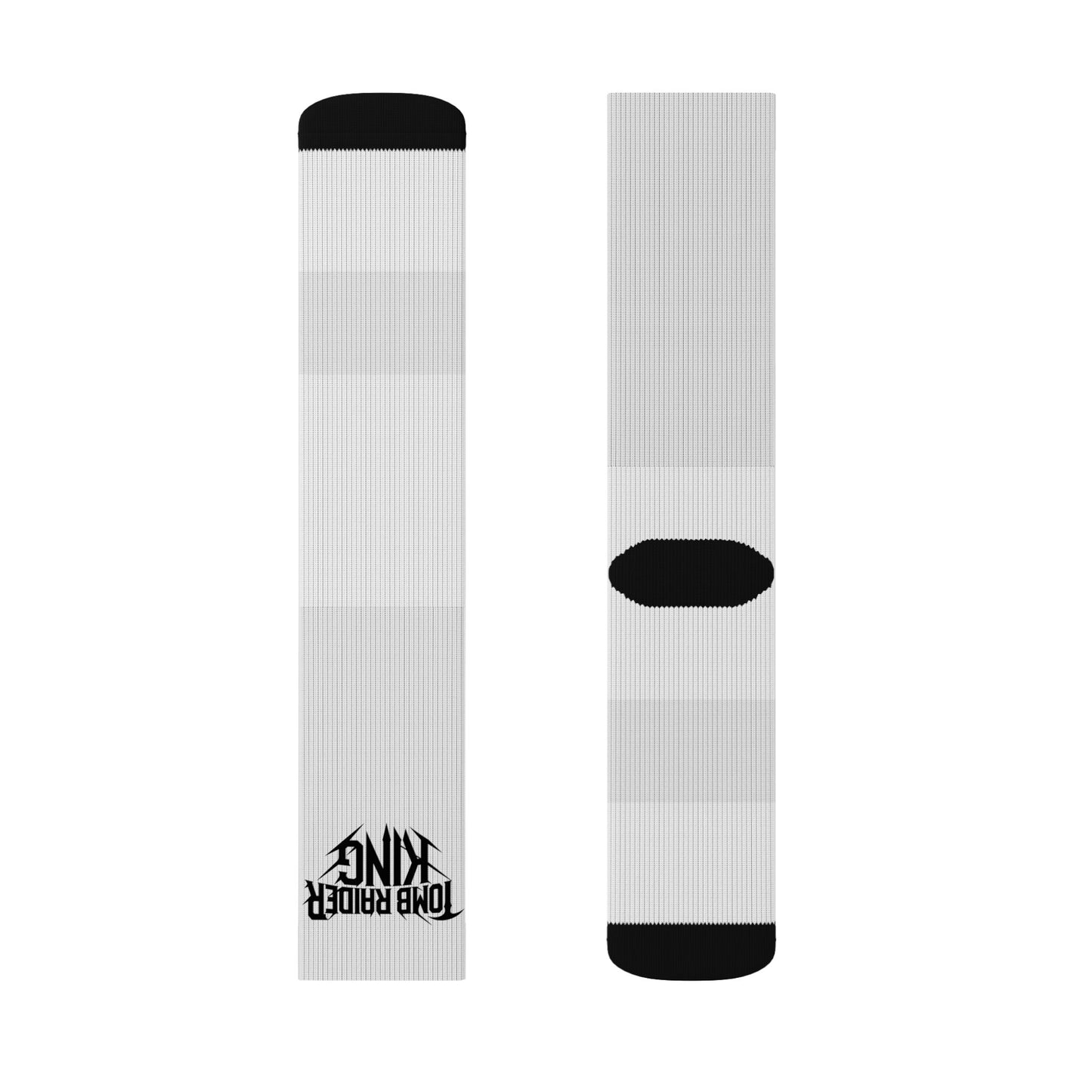 Tomb Raider King Logo White Socks