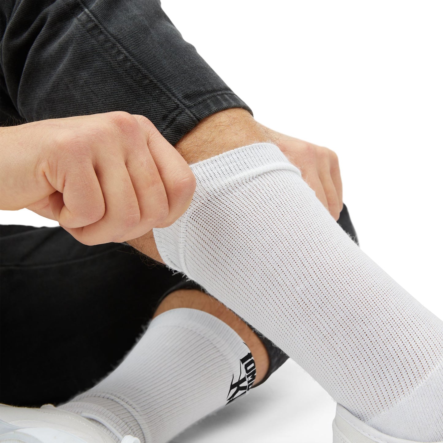 Tomb Raider King Logo White Socks