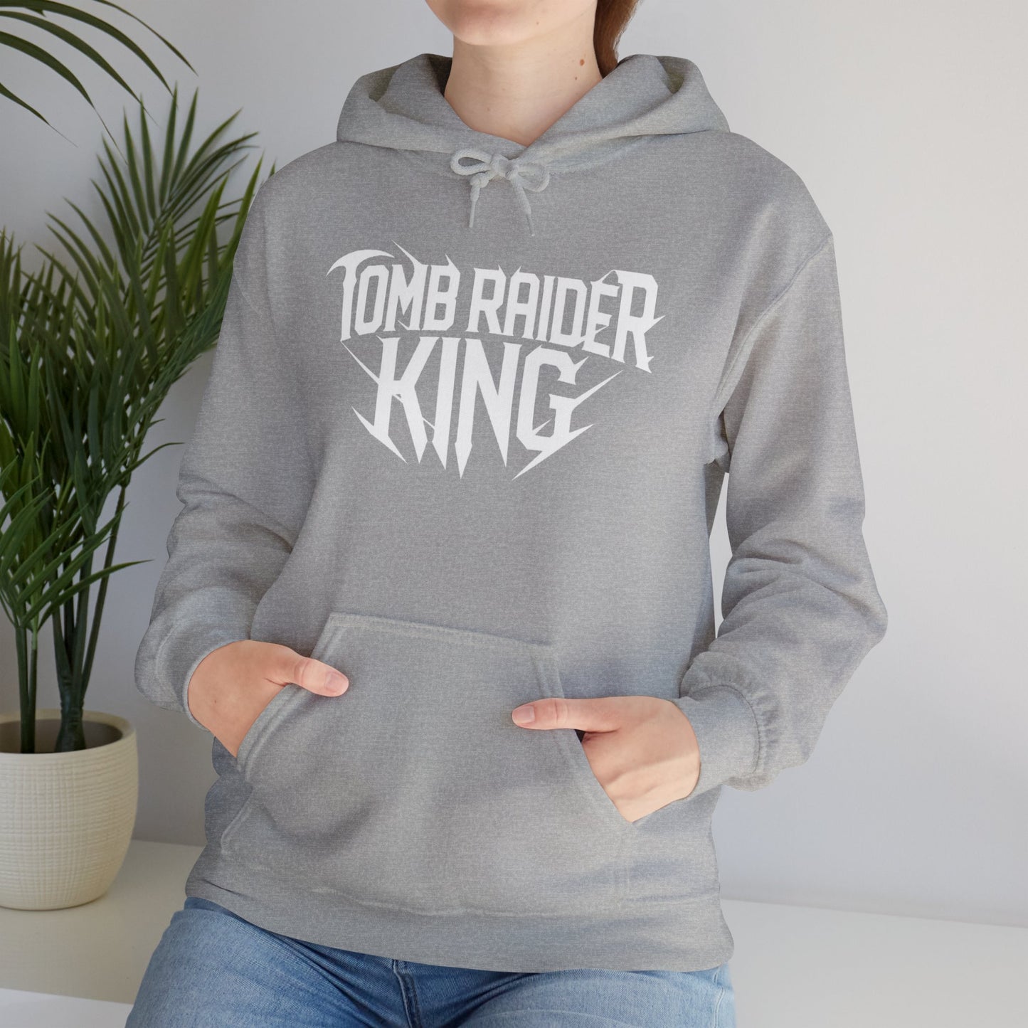 Tomb Raider King Logo Gray Hoodie