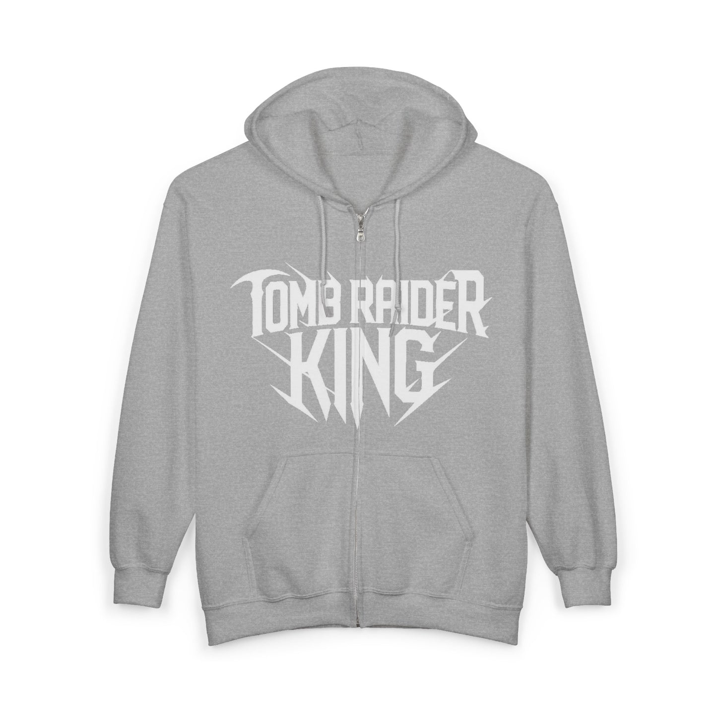 Tomb Raider King Logo Gray Zipper Hoodie