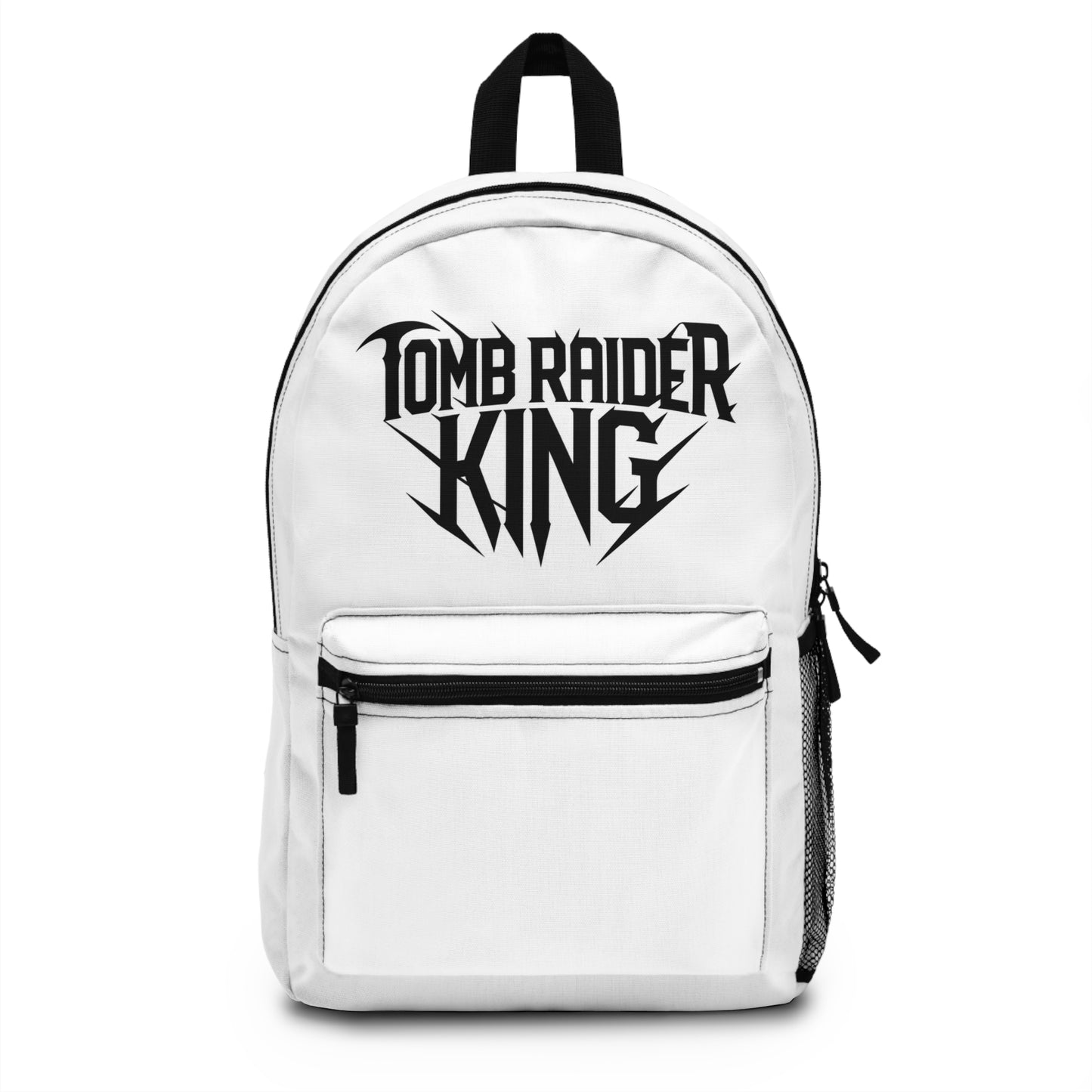 Tomb Raider King Logo White Backpack