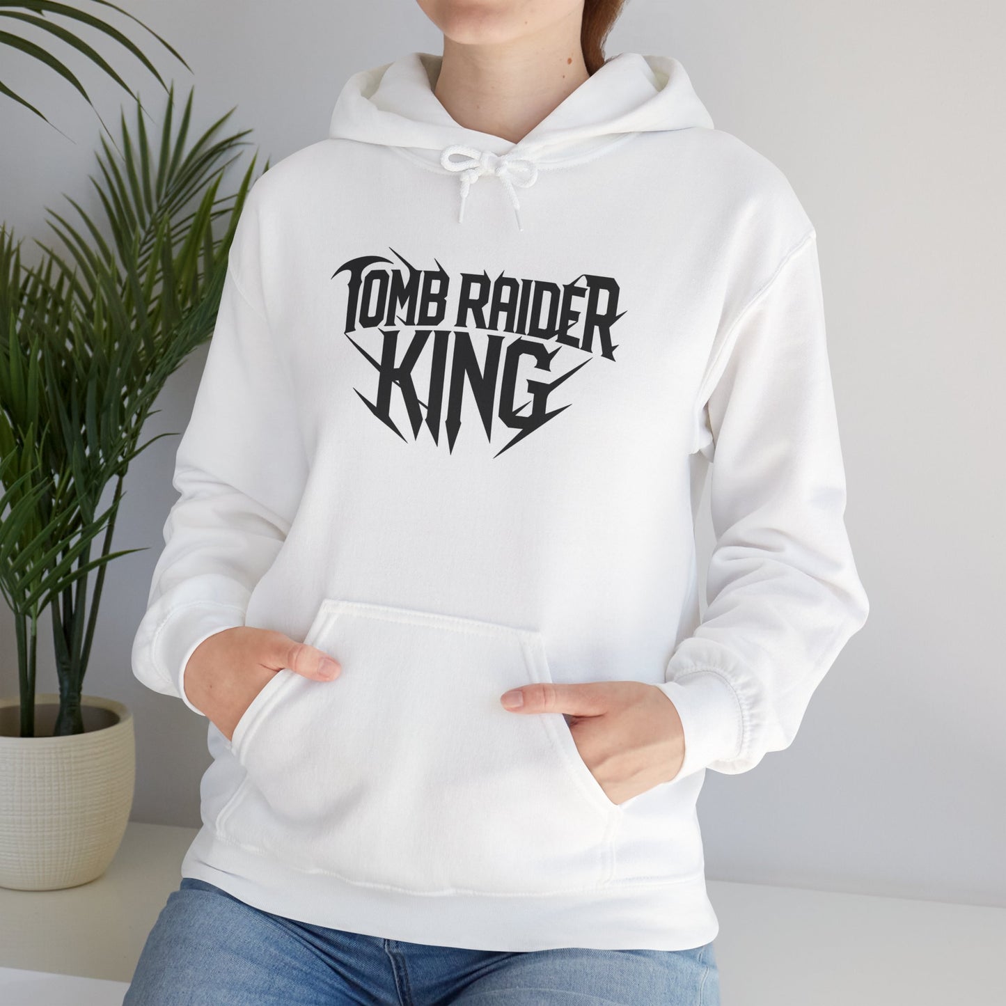 Tomb Raider King Logo White Hoodie