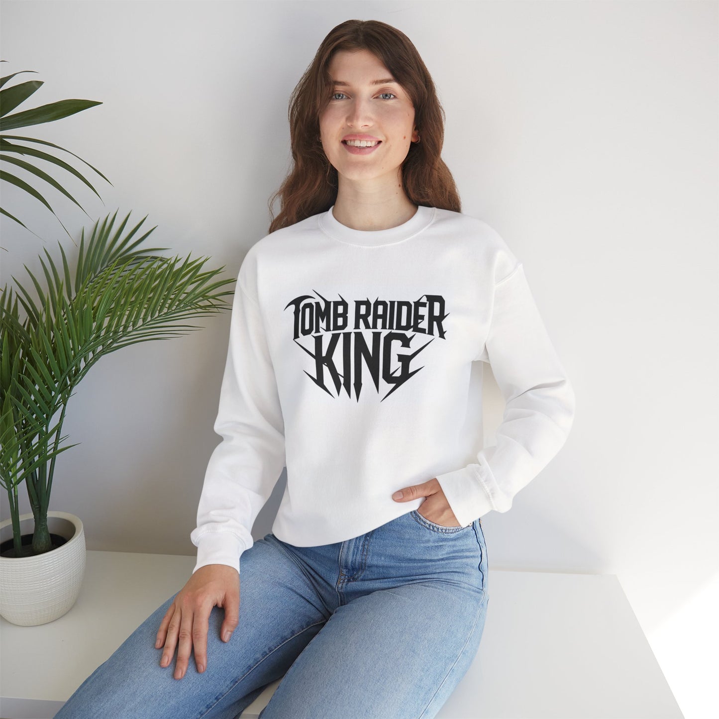 Tomb Raider King Logo White Sweatshirt