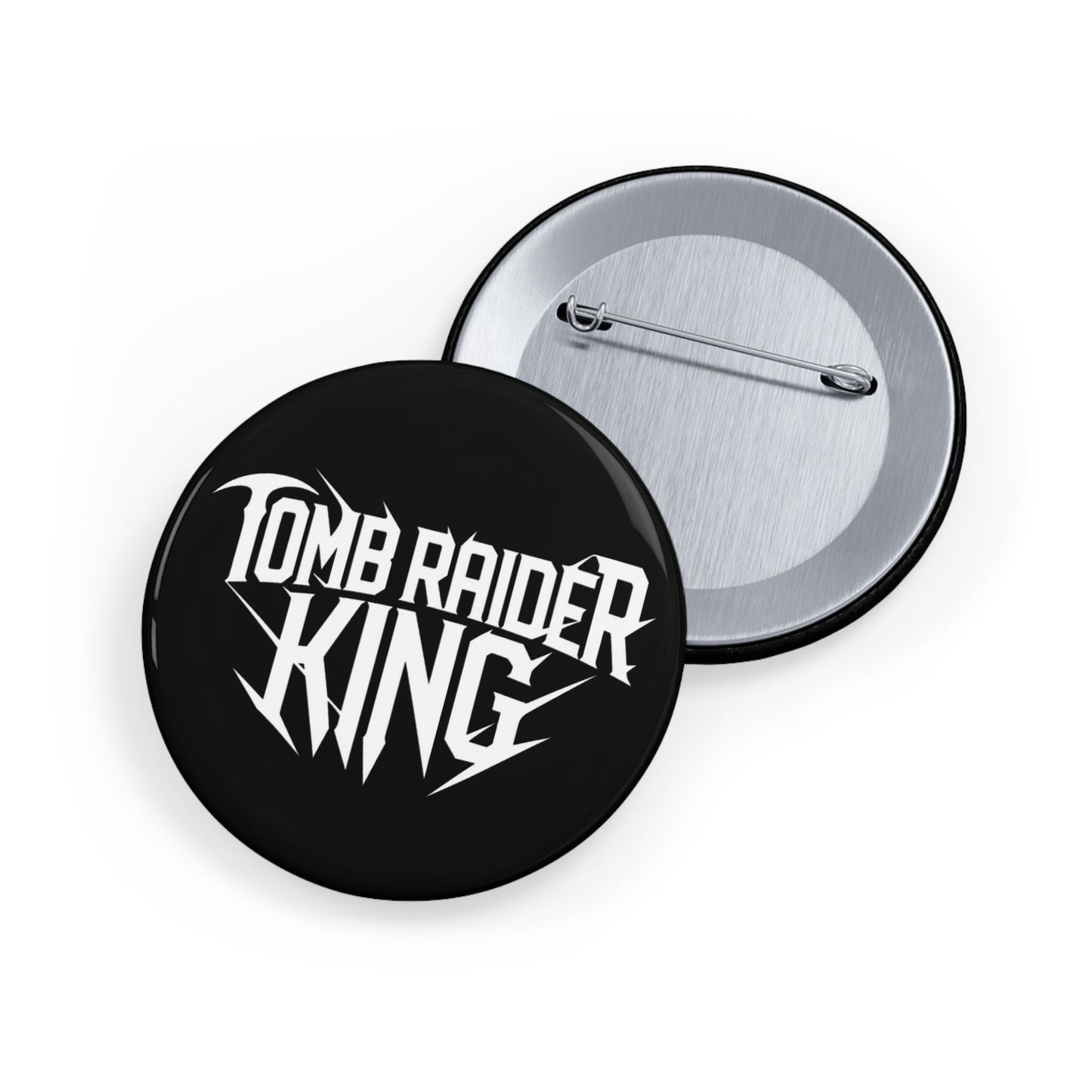 Tomb Raider King Logo Button Pin