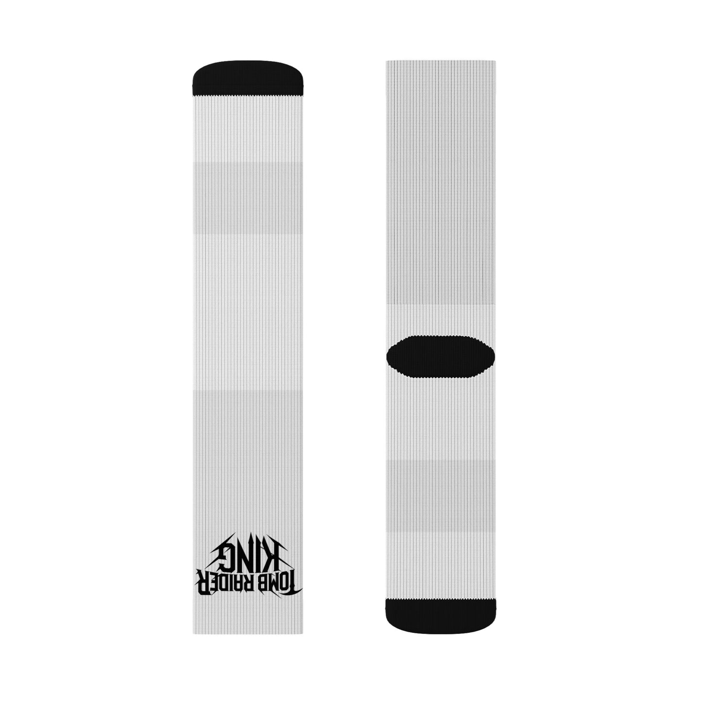 Tomb Raider King Logo White Socks