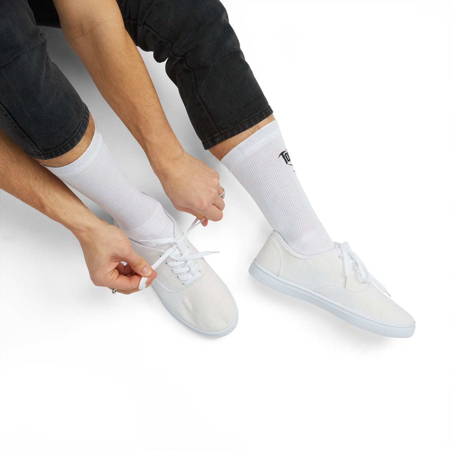 Tomb Raider King Logo White Socks