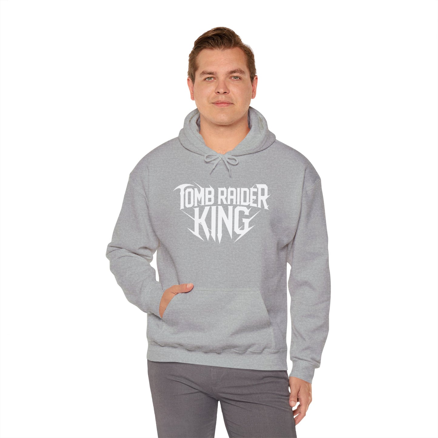 Tomb Raider King Logo Gray Hoodie