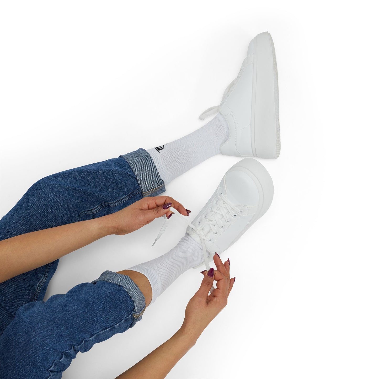 Tomb Raider King Logo White Socks