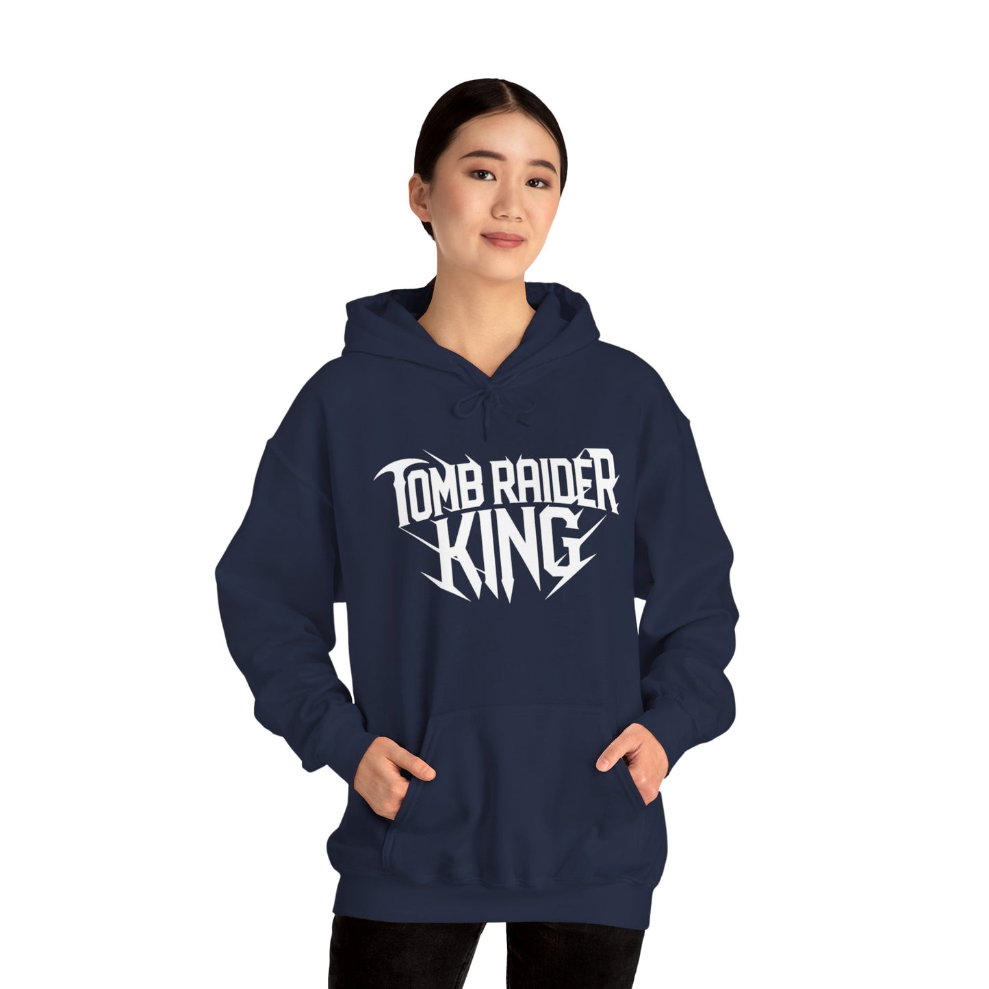 Tomb Raider King Logo Navy Blue Hoodie