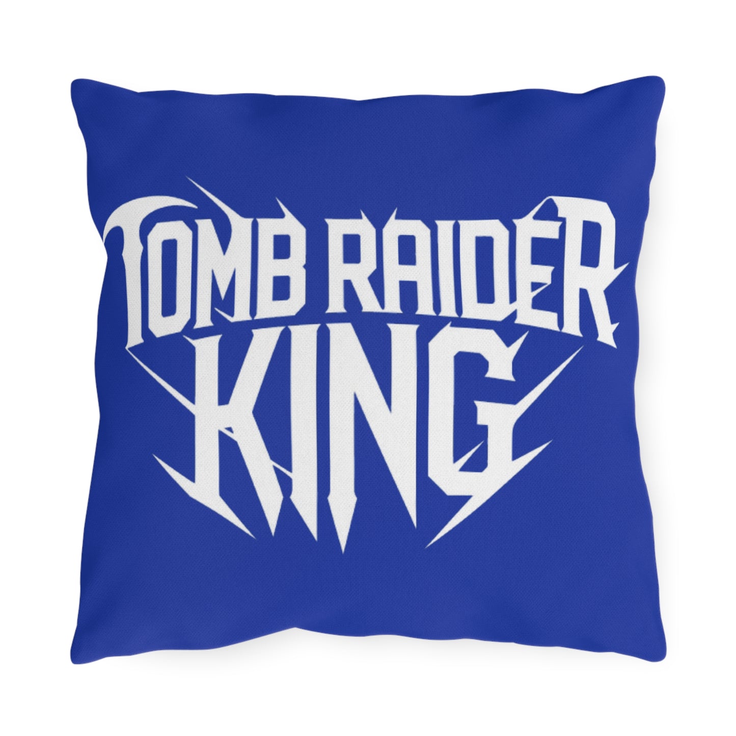 Tomb Raider King Logo Blue Pillow