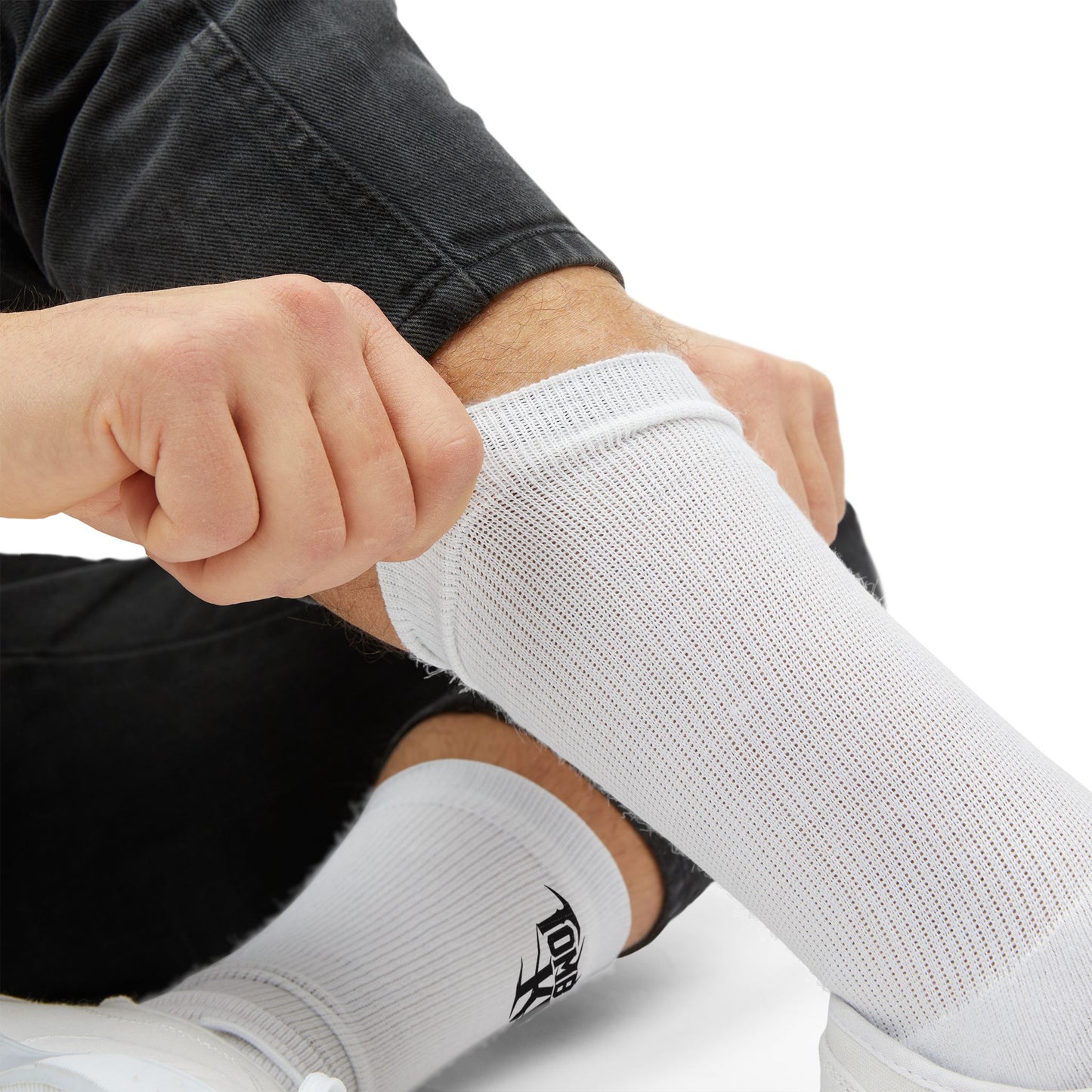 Tomb Raider King Logo White Socks