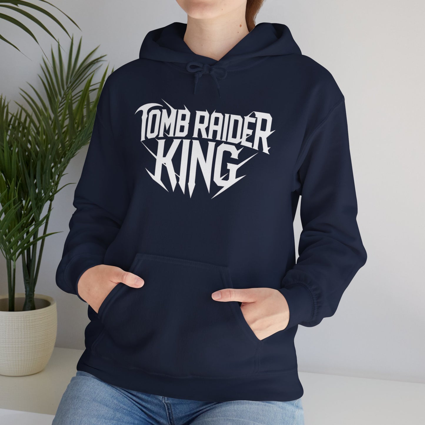 Tomb Raider King Logo Navy Blue Hoodie