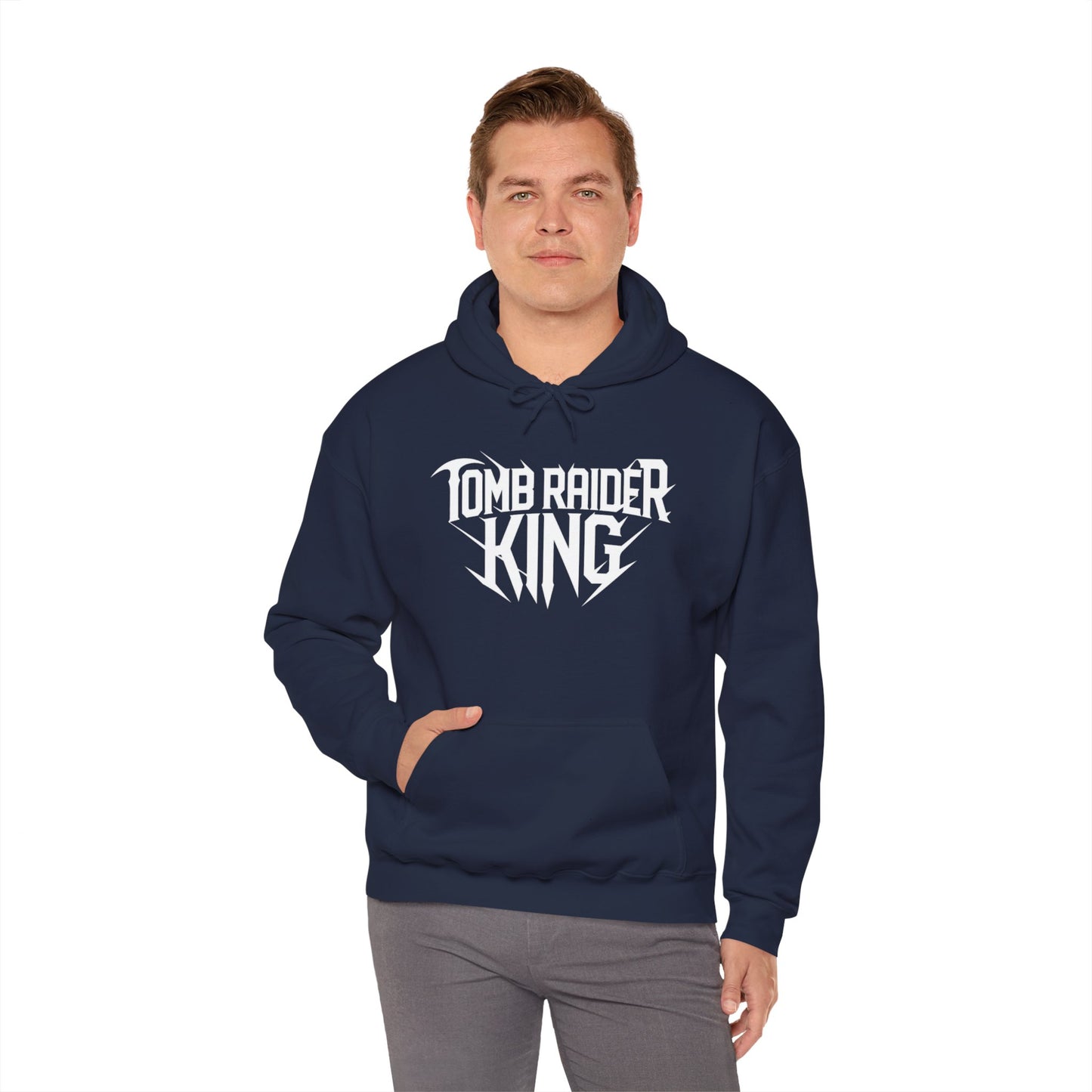 Tomb Raider King Logo Navy Blue Hoodie