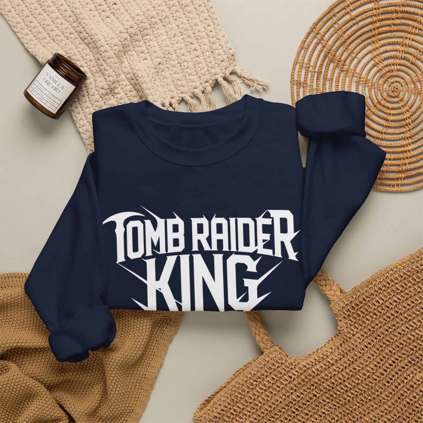 Tomb Raider King Logo Navy Blue Sweatshirt